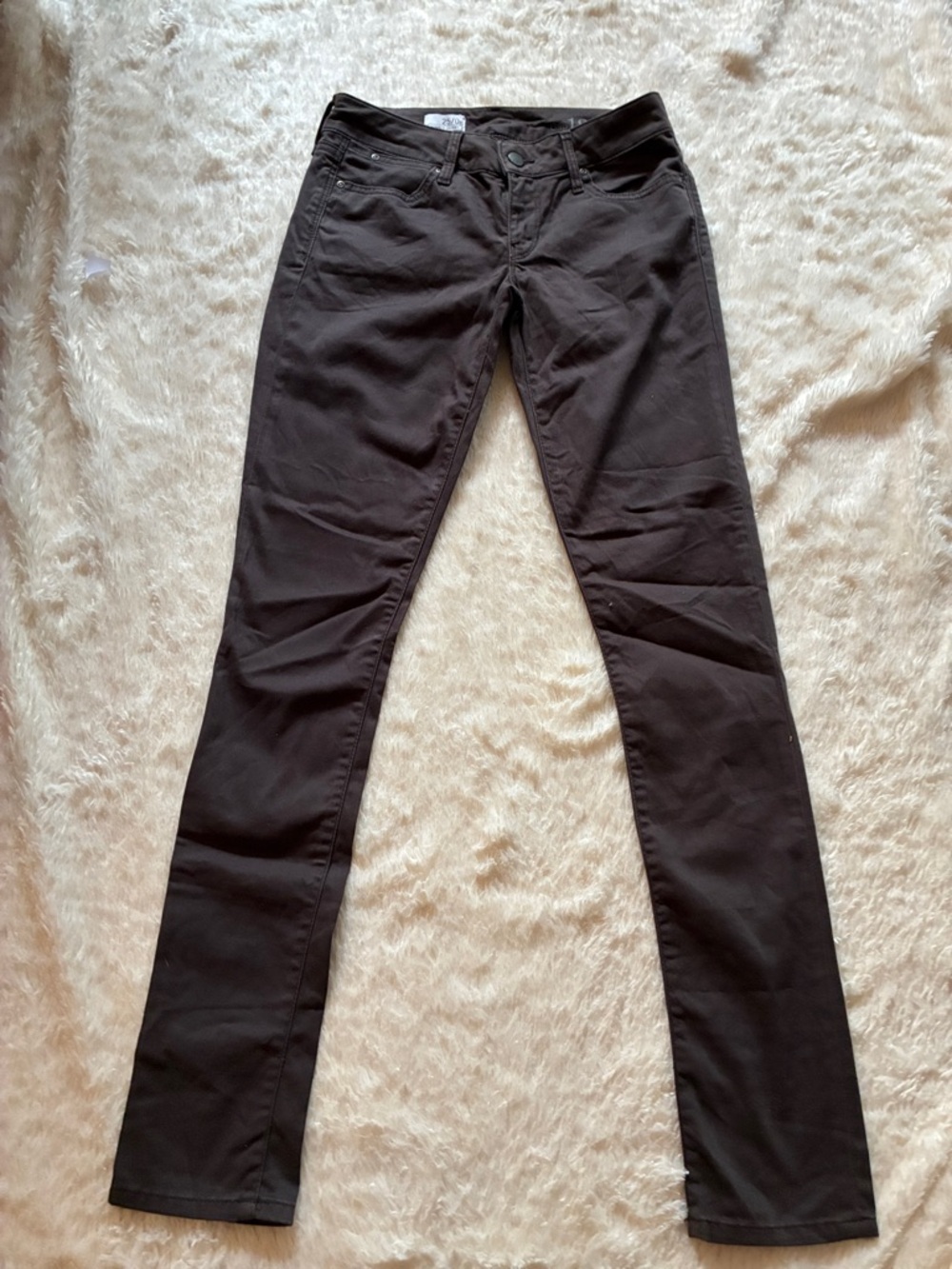 Women’s Skinny Stretch Pants in Dark Brown by Gap 1969
